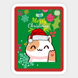 Meowie Christmas Sticker